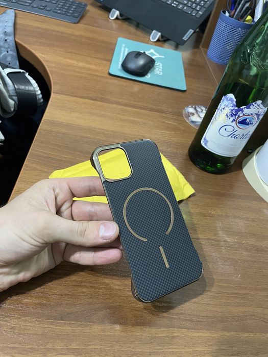 Iphone 12 Карбон чехол с магнитной запядкой
