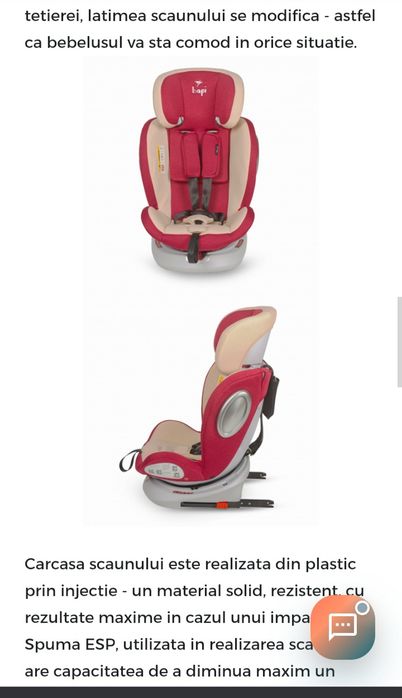 Scaun auto isofix