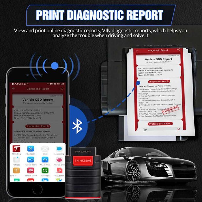 Tester diagnoza Launch Thinkdiag Android/IOS Original 1 an update 2026