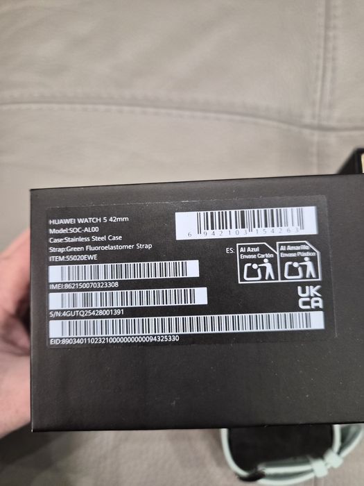Huawei Watch 5 42 mm,Green, в гаранция до 17.05.2027