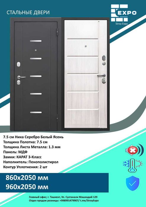 Оптом склад- Входные двери Межкомнатные двери Mdf eshiklar Temir eshik