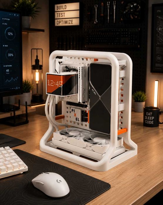 Carcasă PC Open Frame PIXEL Mini-ITX – Modulară | Nouă