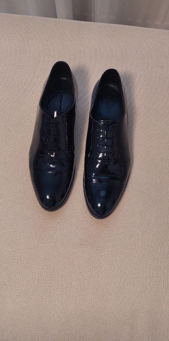 Pantofi Bigotti ceremonie, negri, piele naturala, marimea 45
