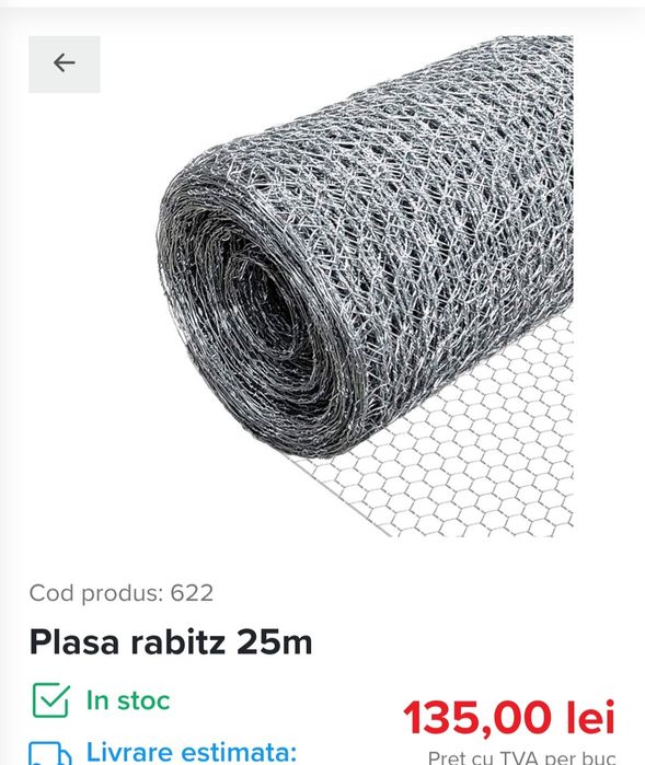 Plasa metalica/ gradina