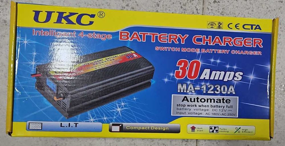 Немско импулсно зарядно 30А UKC за акумулатор за коли, камиони