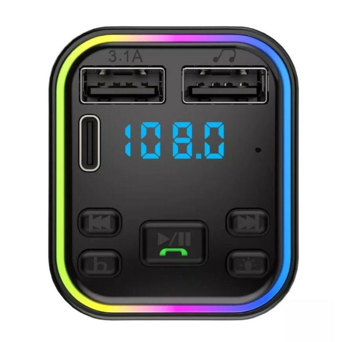 12-24v автомобилен bluetooth 5.0 fm трансмитер безжичен хендсфри ...