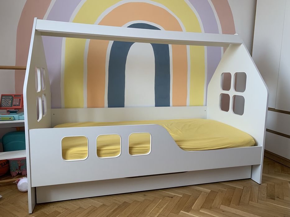 Детско легло къща с чекмедже 160х80