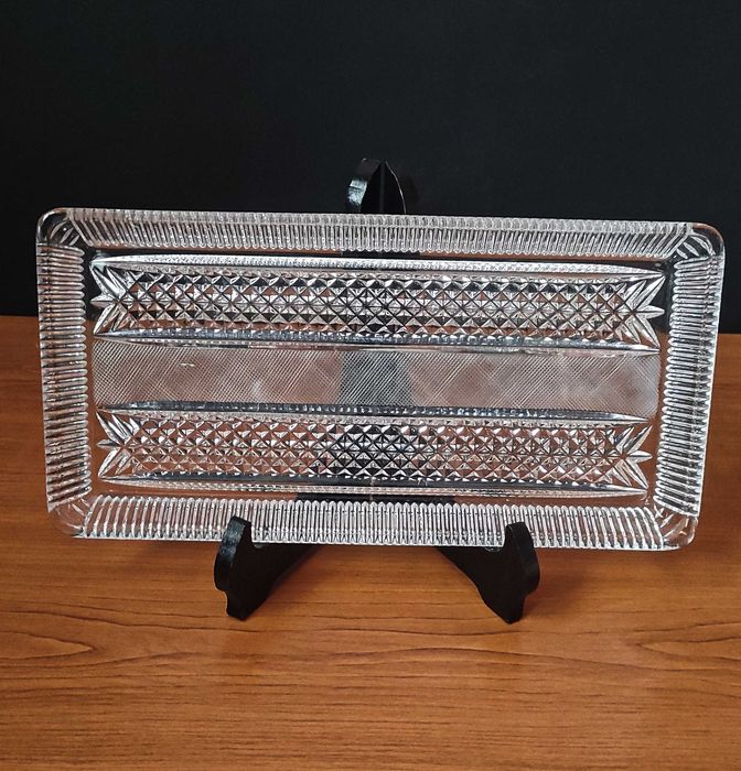 Правоъгълно кристално плато ръчна гравюра