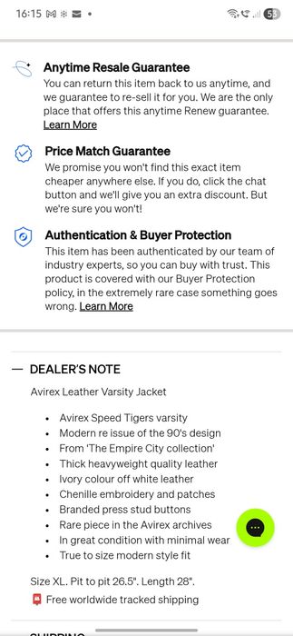 Geaca Avirex de colectie din piele de vaca