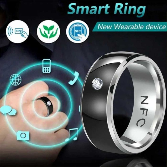 Inel din titan cu NFC