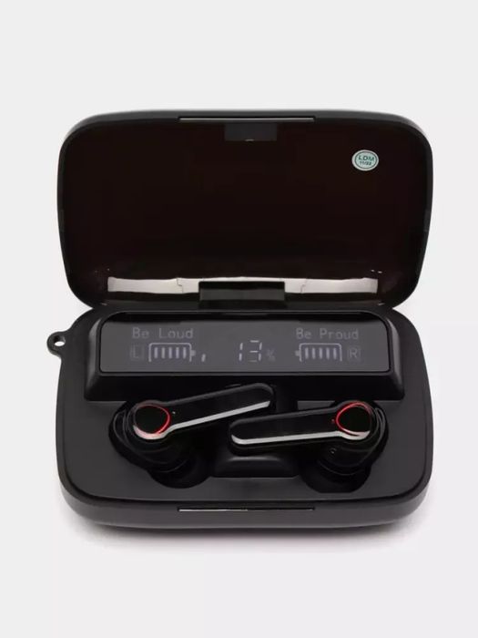 Simsiz quloqchinla M19 Powerbank bilan

- Chap va o'ng minigarniturala