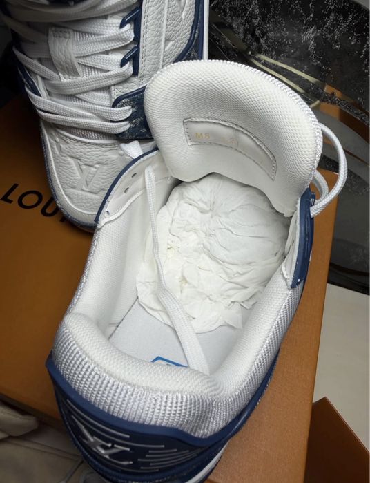 Louis Vuitton trainer monogram denim