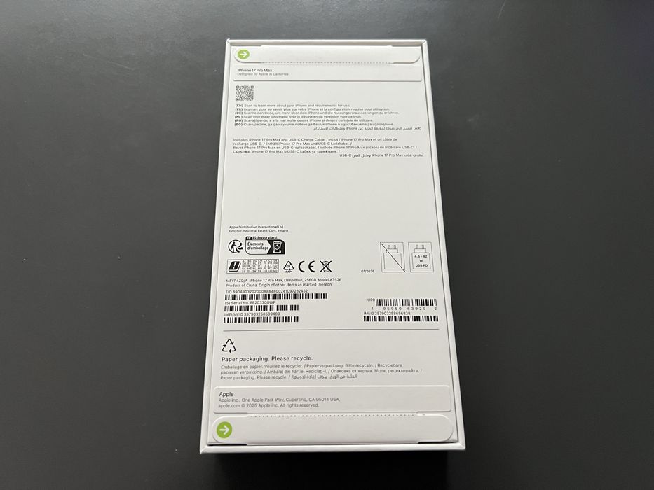 Продавам Apple iPhone 17 Pro Max 256GB-НОВ