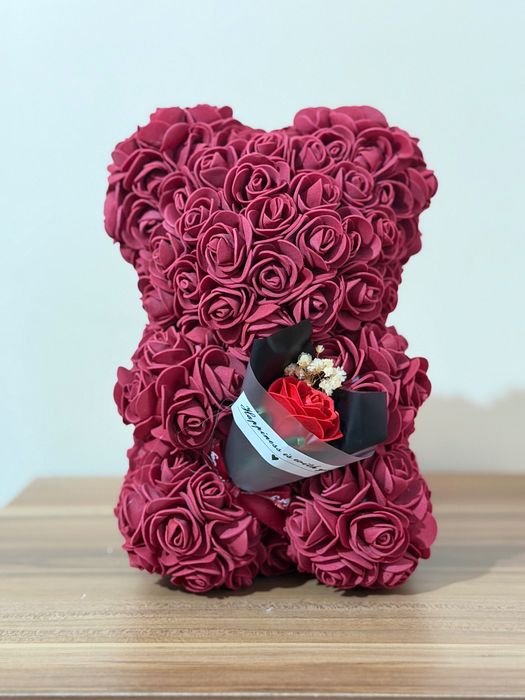 Мече от вечни рози и сърце от вечни рози за Свети Валентин и 8 март