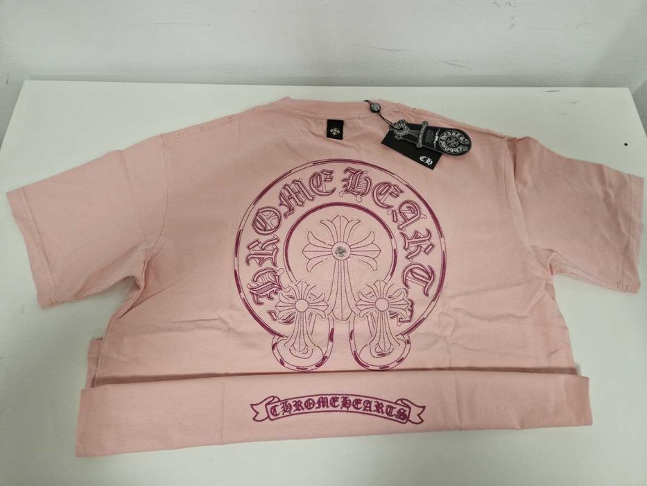 Tricou Chrome Hearts Broderie Pink