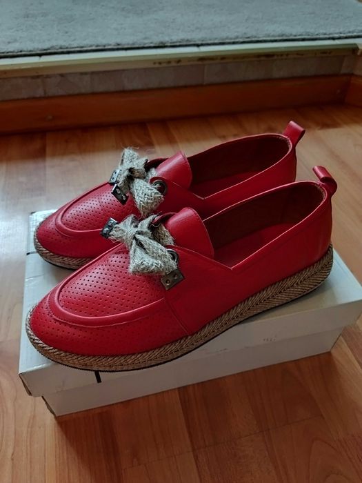 Лоферы-эспадрильи Mario Muzi (Италия),кожа,оригинал,новые,р-р 39