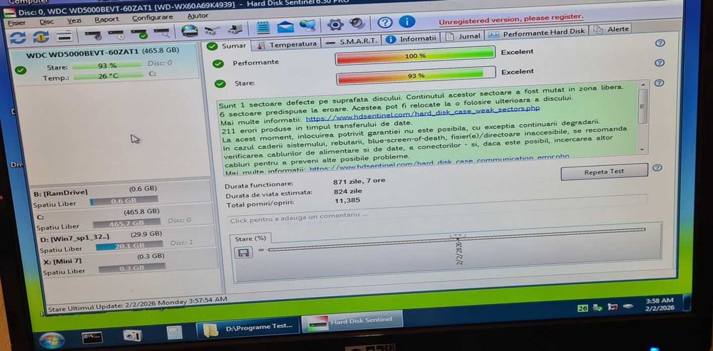 12.HDD Hard Disk Western Digital Scorpio Blue 500Gb 5400Rpm 8MB SATA 2