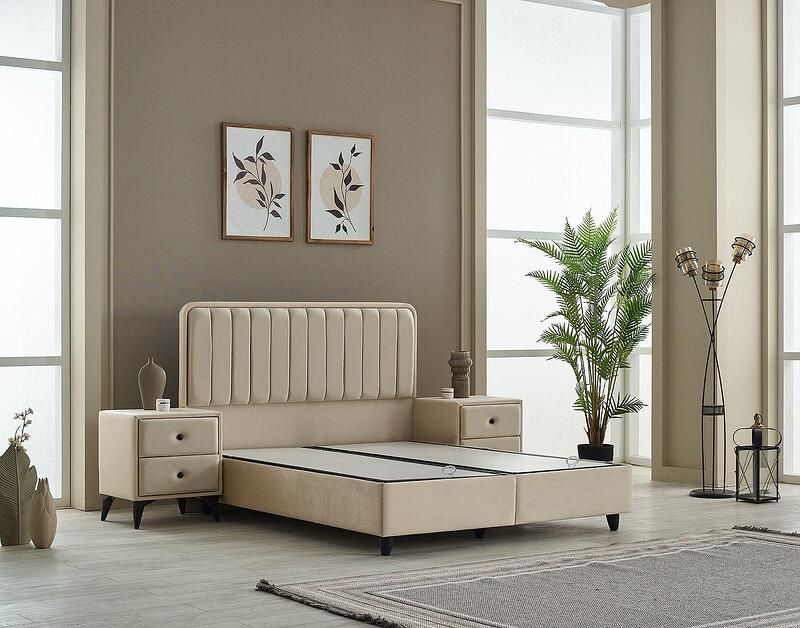 Тапицирано легло Marmaris Крем и Антрацит