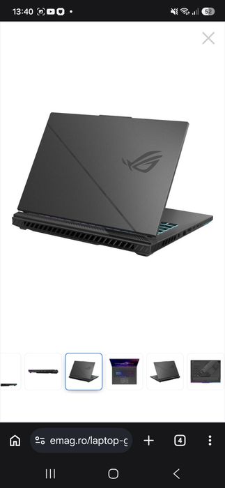 Laptop Gaming ASUS ROG Strix G16 G614JVR Intel® Core™ i9-14900HX 36M Cache, up to 5.80 GHz, 16" QHD+ 240Hz, 32GB, 1TB SSD, NVIDIA GeForce RTX 4060 8GB
