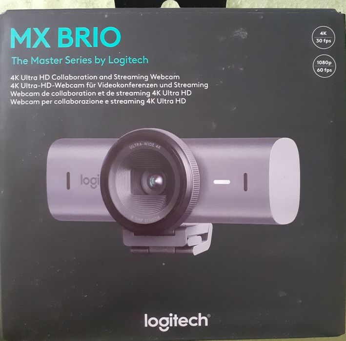 Camera Web MX Brio 4k @ 30FPS; FullHD @ 60FPS