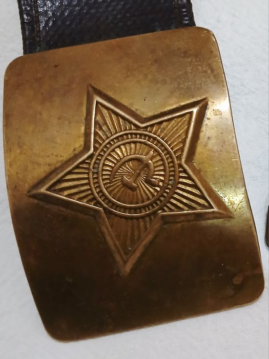 Солдатский Ремень кожаный. Производство СССР, В отличном состоянии.