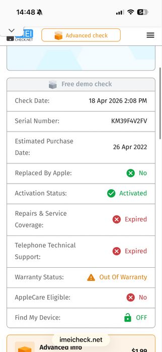 iPad Air 5 th Gen A2588 Neverlock