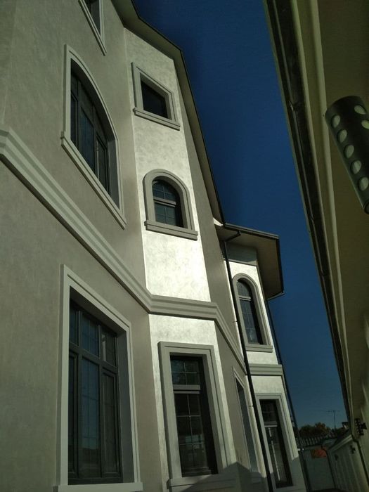 Фасад под ключ с гарантией Травертин Минеральная Крошка