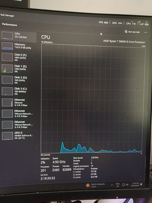Геймърски Компютър Ryzen 7 5800x RTX 3080ti 12gb