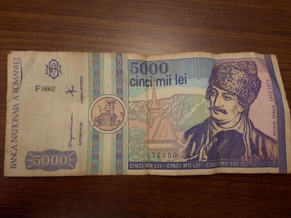 Bancnota de colectie 5000 lei 1992