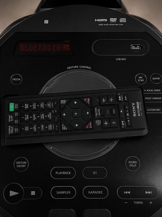 Аудио Тонколона SONY MHC-V73D, Hi-Fi, Jet Bass Booster, Party music, Party lights, Dj Effects, Bluetooth, NFC, LDAC, USB, DVD, HDMI, Черен