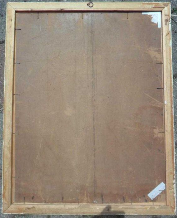 ”Simpaticul băiat muzician” 70x50cm+rama. Ulei/carton, semnat.