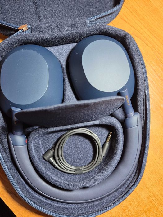 Casti Over the Ear Sony WH-1000XM5B, Wireless, Bluetooth - Albastre