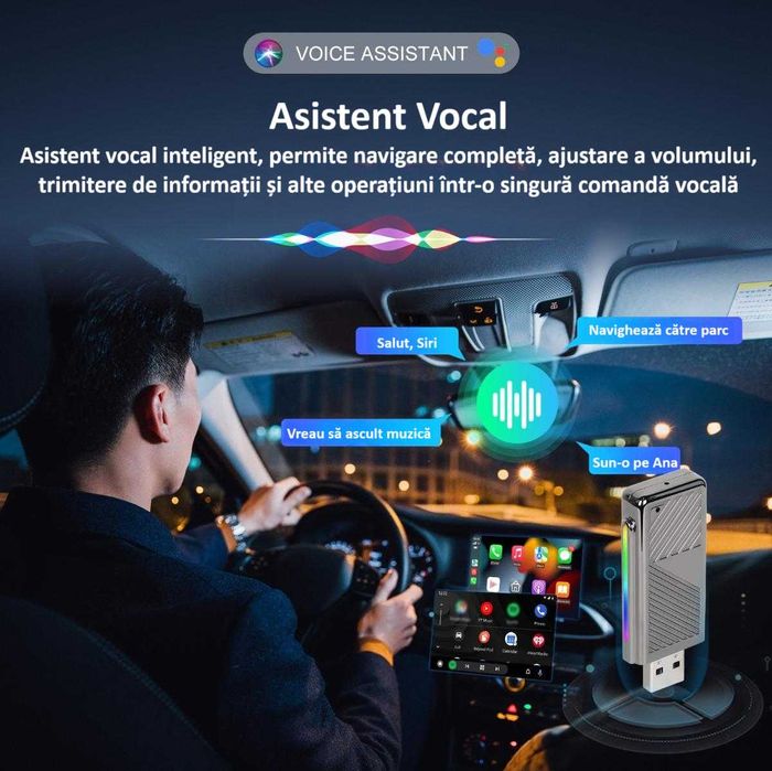 Adaptor Wireless Android Auto/Apple Carplay ZYTEQ® H2N1 Universal, Nou