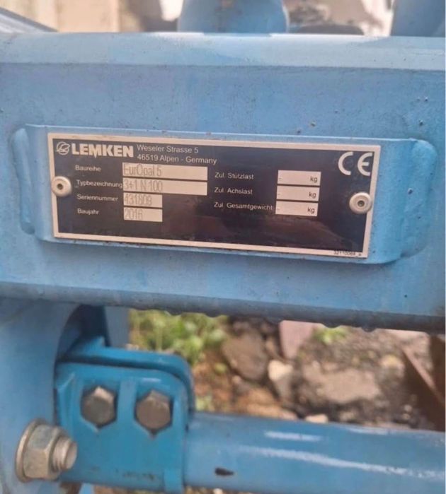 Vand Lemken Europal 5 .An respectiv 2016