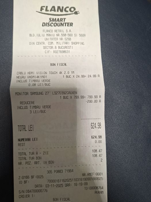 Monitor curbat Samsung