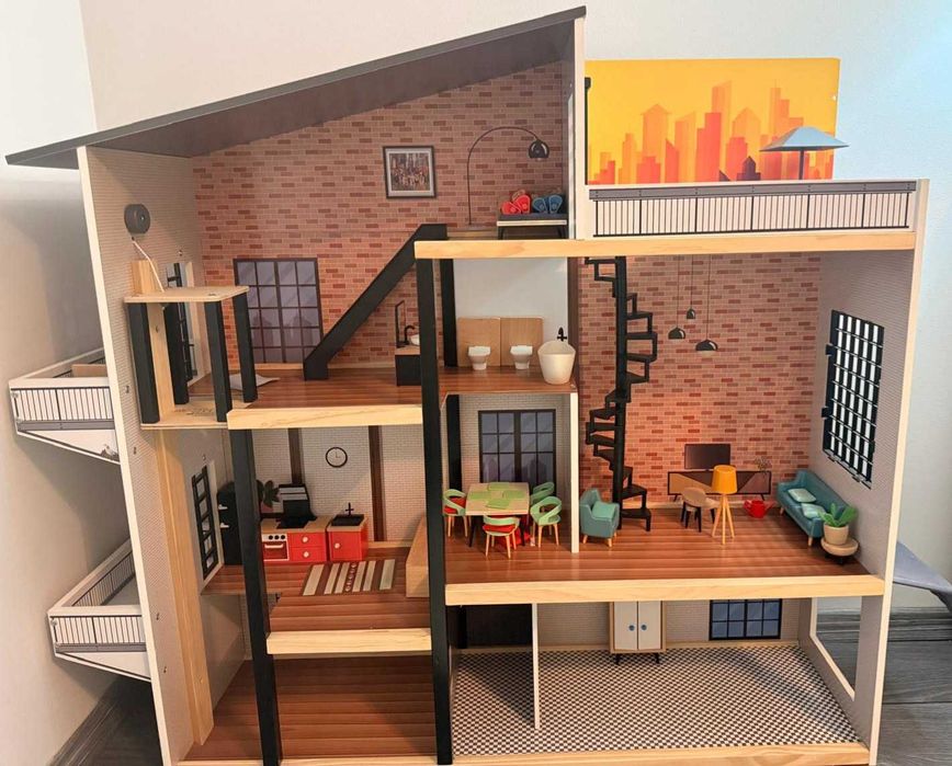 Casa de papusi XXL ( Lidl ) + mobilier complet  400 lei