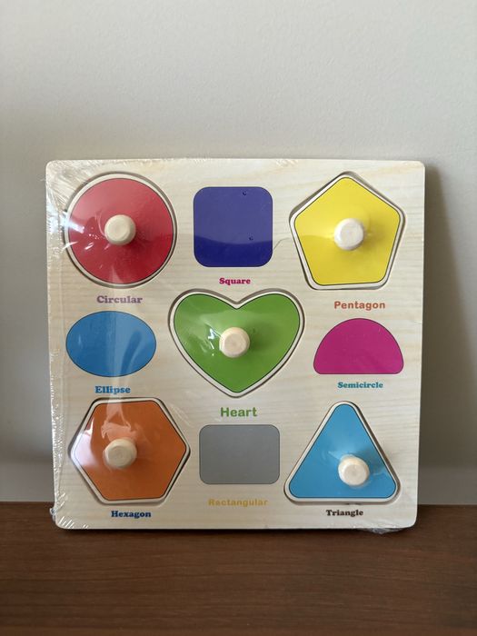 Дървен образователен пъзел за деца