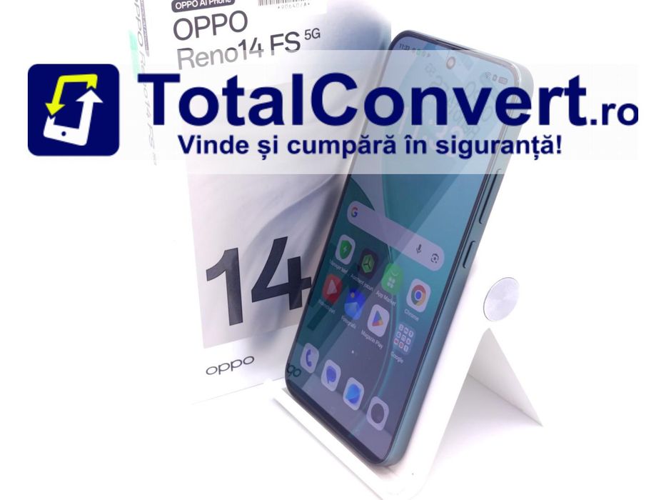 Oppo Reno14 FS 512GB Luminous Green 12GB, Garantie 24 luni | #D90640