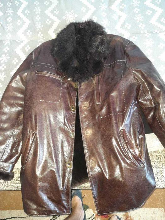 Кожаная дубленка мужская