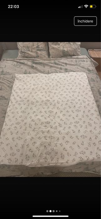 Plapuma si perna cu lenjerie pentru ele de la ikea