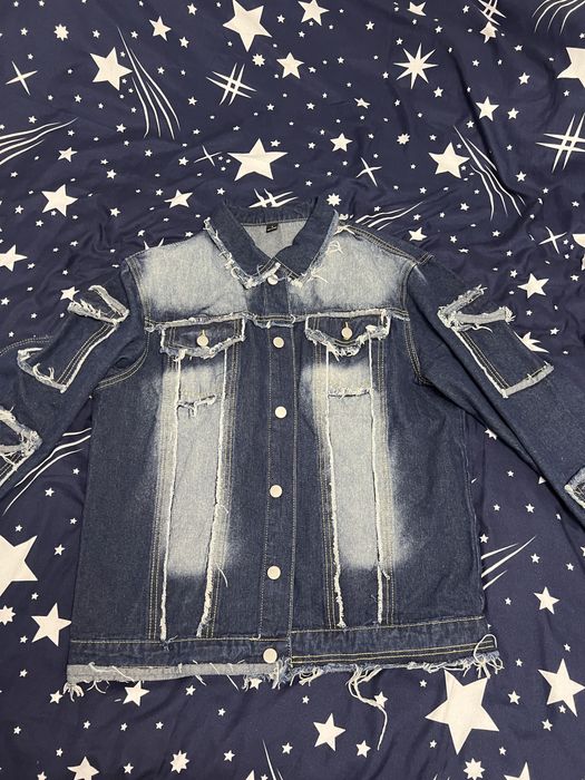 Set denim statement (jachetă + pantaloni)