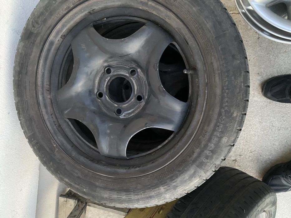 Jante structurate 5x114.3 si anvelope 195/55 R16 senzori TPMS