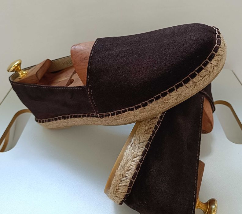 Pantofi casual espadrile 43 mocasini lucrati manual Senator NOI piele