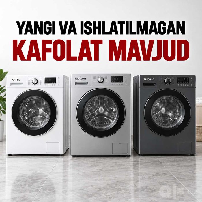 Kir yuvish mashinalari Artel, Avalon, Shivaki — kafolatli