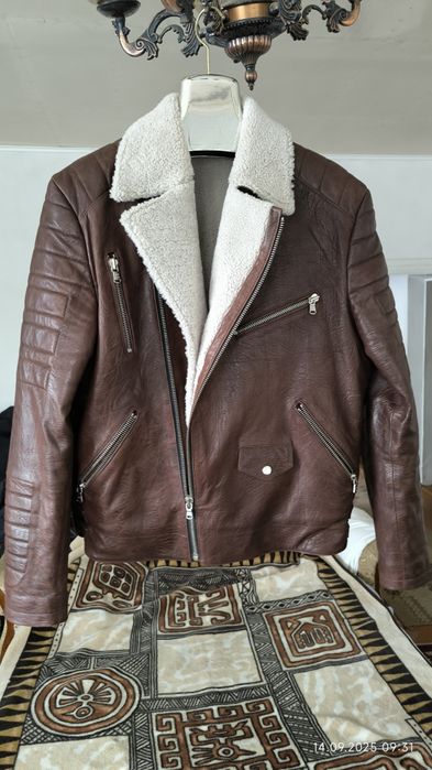 Кожаная куртка утепленная