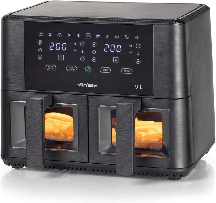 Ariete 4631 Двоен фритюрник с горещ въздух 9 л 2400 W Общ капацитет 9 л 11 програми