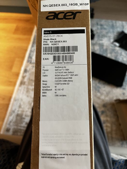 Acer nitro 5 използван лаптоп