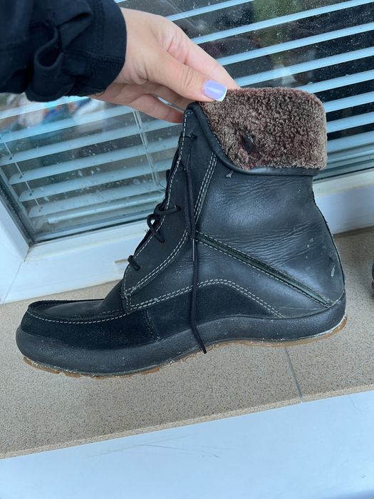 Зимни кожени обувки Ecco