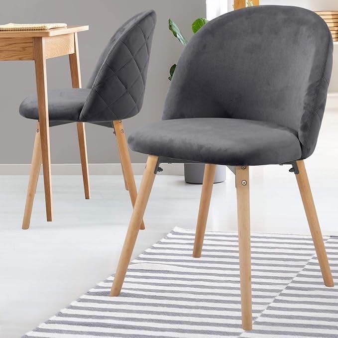 MIADOMODO® Кадифени трапезни столове комплект от 2бр