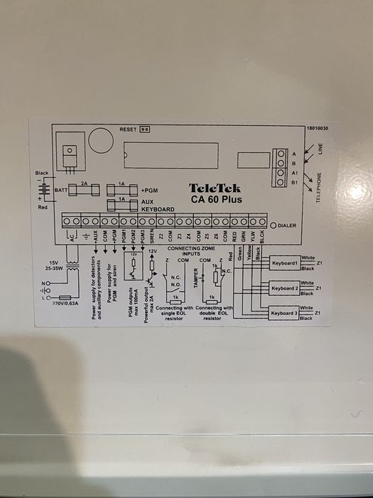 Алармена система TeleTek CA 60 Plus + клавиатура и сирена